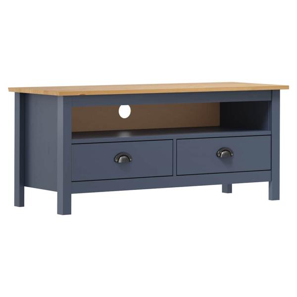 ARDEBO.de - TV-Schrank Hill Grau 110x40x47 cm Kiefer Massivholz