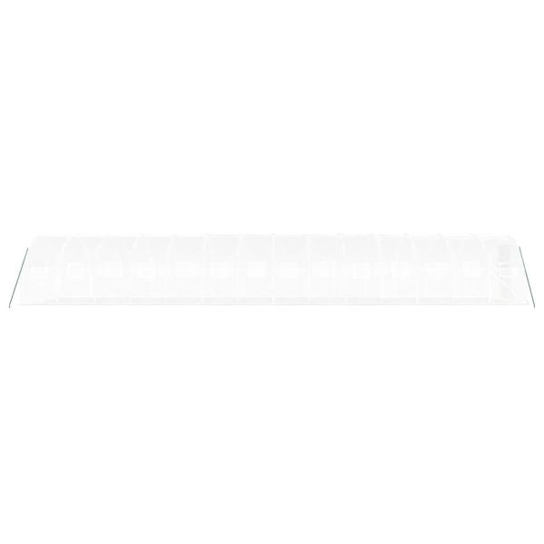 Gewächshaus mit Stahlrahmen Weiß 42 m² 14x3x2 m
