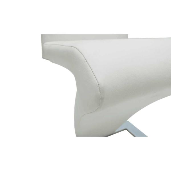 Esszimmerstühle 4 Stk. Weiß Kunstleder