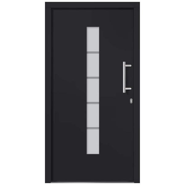 Haustür Aluminium und PVC Anthrazit 100x200 cm