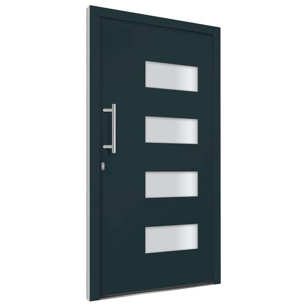 Haustür Aluminium und PVC Anthrazit 100x200 cm
