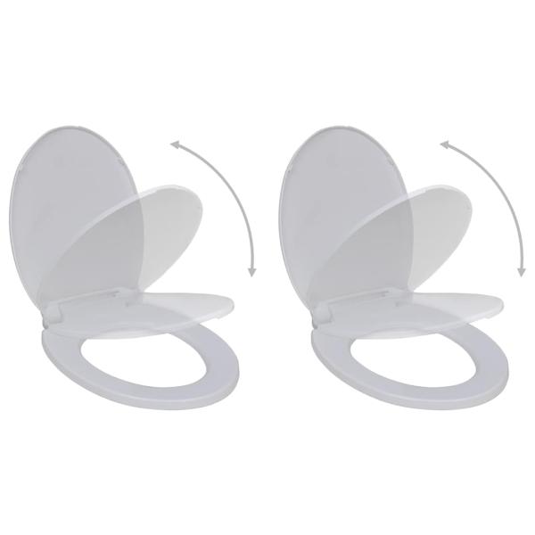 ARDEBO.de - Toilettensitze mit Absenkautomatik 2 Stk. Kunststoff Wei?