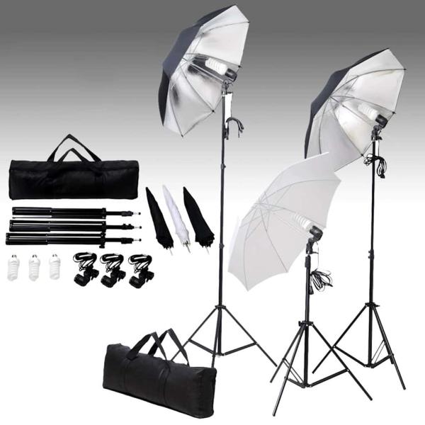 ARDEBO.de - Fotostudio-Set mit Lampen und Hintergrundsystem