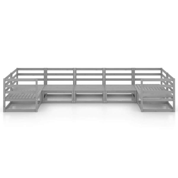 7-tlg. Garten-Lounge-Set Massivholz Kiefer