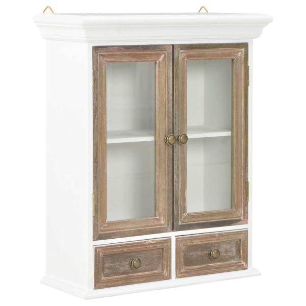 ARDEBO.de - Wandschrank Weiß 49x22x59 cm Holzwerkstoff