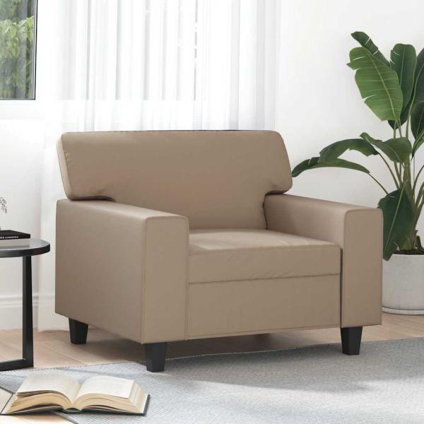 ARDEBO.de - Sessel Cappuccino-Braun 60 cm Kunstleder