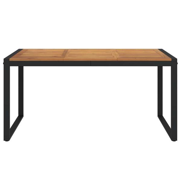 Gartentisch mit Beinen in U-Form 160x80x75 cm Massivholz Akazie