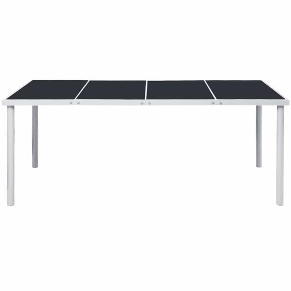 Gartentisch 190x90x74 cm Schwarz Stahl