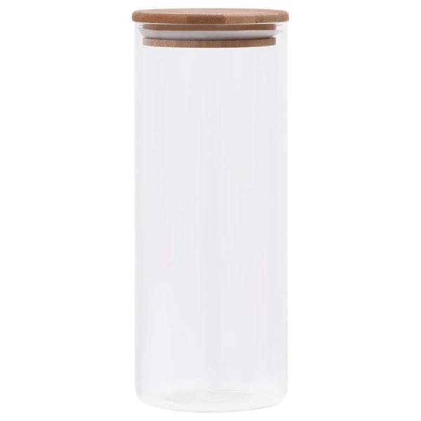 Vorratsgläser mit Bambusdeckel 6 Stk. 1000 ml