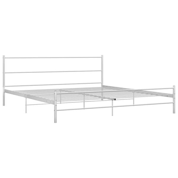 Bettgestell Weiß Metall 160×200 cm