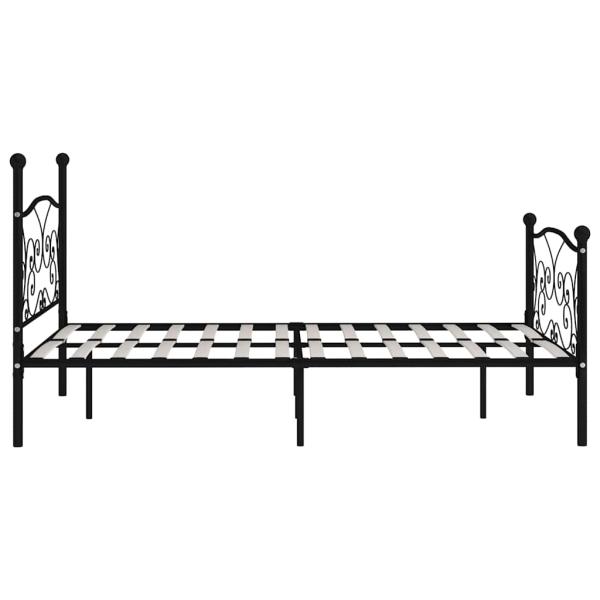 Bettgestell mit Lattenrost Schwarz Metall 140 × 200 cm