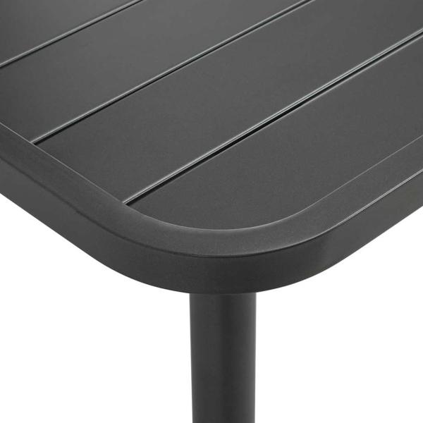 Gartentisch Dunkelgrau 150x90x72 cm Stahl