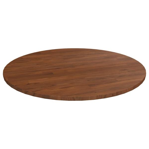 ARDEBO.de - Runde Tischplatte Dunkelbraun ?90x1,5 cm Behandeltes Eichenholz