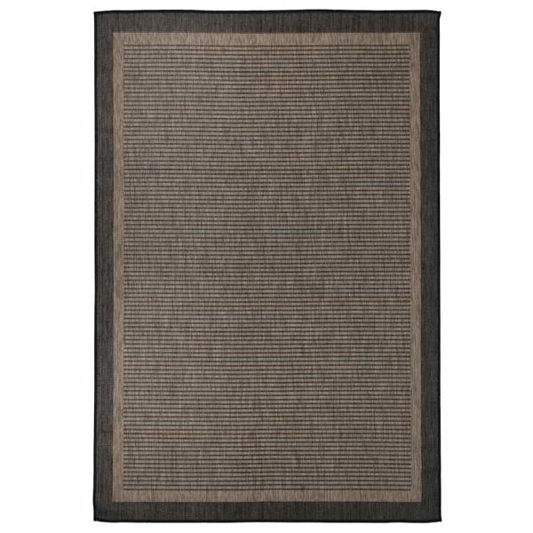 ARDEBO.de - Outdoor-Teppich Flachgewebe 160x230 cm Dunkelbraun
