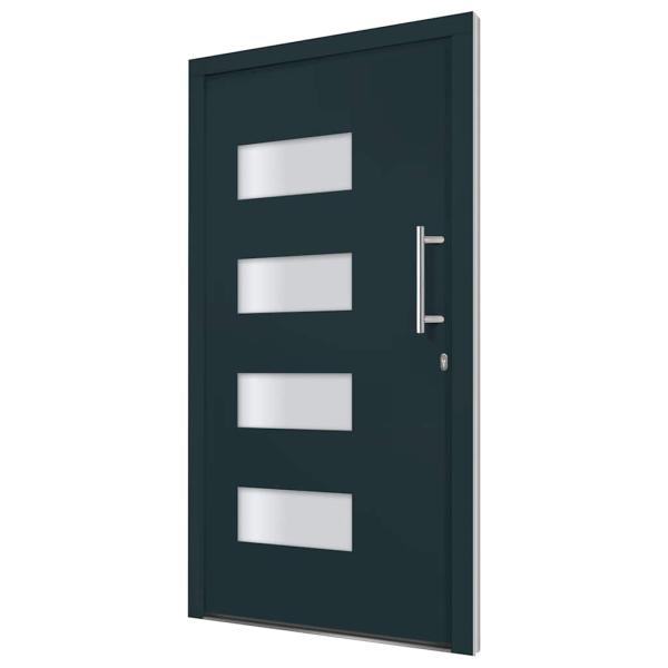 Haustür Aluminium und PVC Anthrazit 100x210 cm