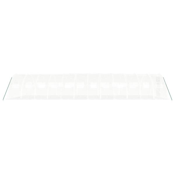 Gewächshaus mit Stahlrahmen Weiß 48 m² 12x4x2 m