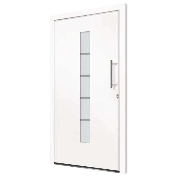 Haustür Aluminium und PVC Weiß 100x200 cm
