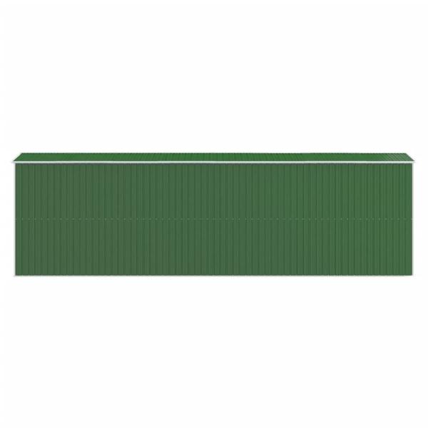 Geräteschuppen Grün 192x689x223 cm Verzinkter Stahl