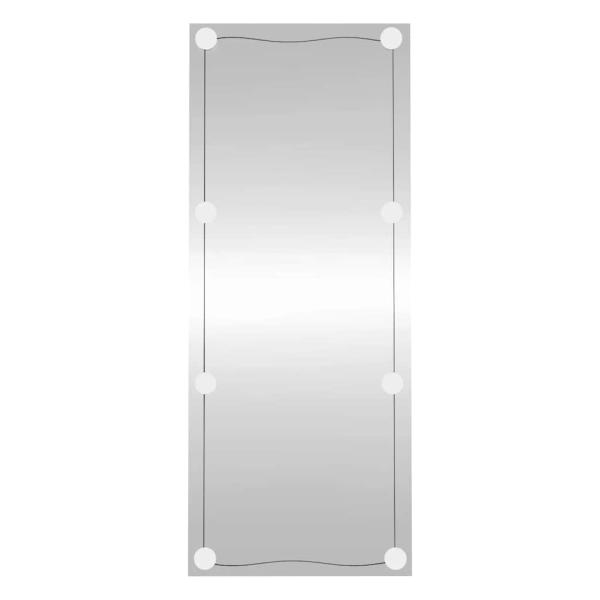 Wandspiegel mit LED-Leuchten 40x100 cm Glas Rechteckig
