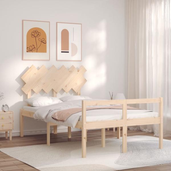 ARDEBO.de - Seniorenbett ohne Matratze Doppelbett Massivholz