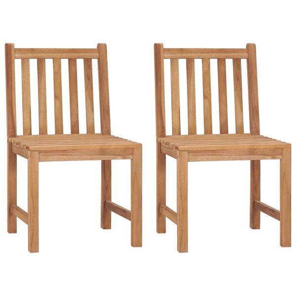 Gartenst?hle 2 Stk. mit Kissen Massivholz Teak