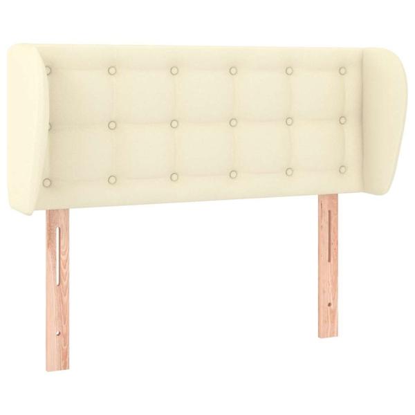 Kopfteil mit Ohren Creme 93x23x78/88 cm Kunstleder