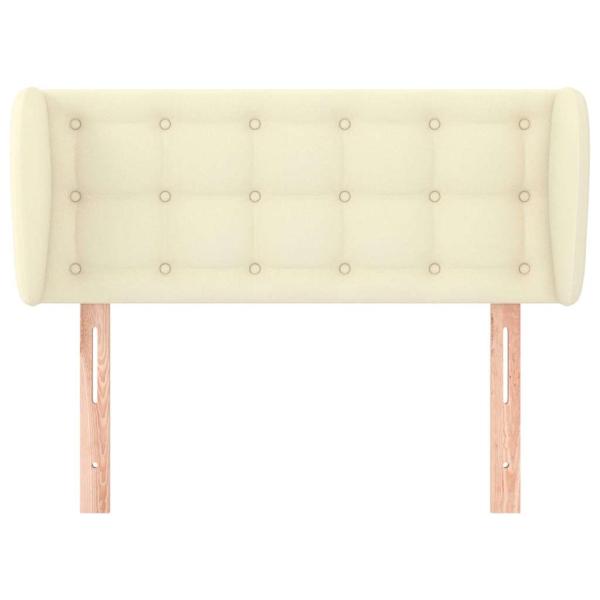 Kopfteil mit Ohren Creme 93x23x78/88 cm Kunstleder