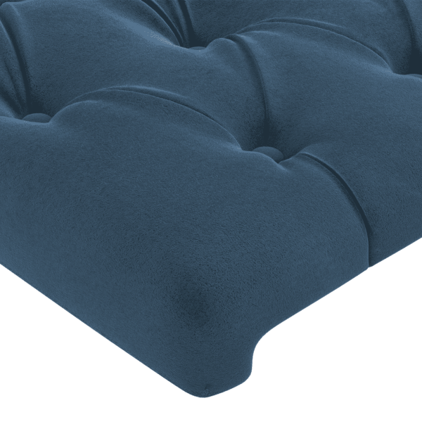 Boxspringbett mit Matratze Dunkelblau 80x200 cm Samt