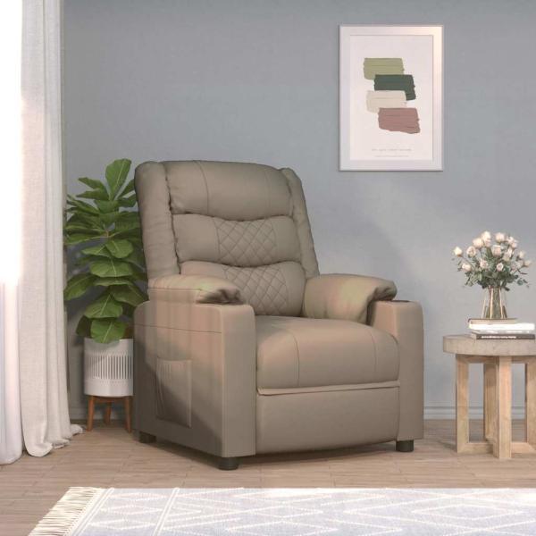ARDEBO.de - Relaxsessel Elektrisch Cappuccino-Braun Kunstleder