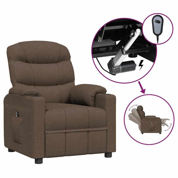 Relaxsessel Elektrisch Braun Stoff