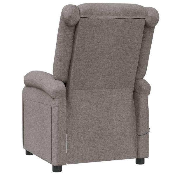 Ohrensessel mit Massagefunktion Taupe Stoff