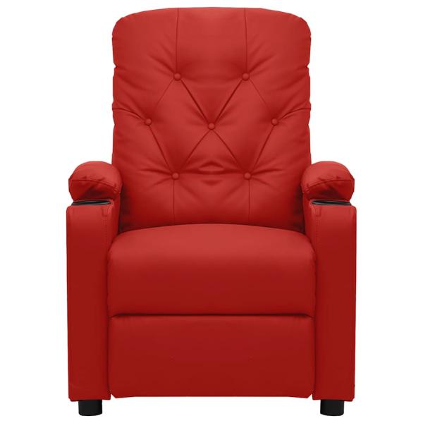 Massagesessel Weinrot Kunstleder
