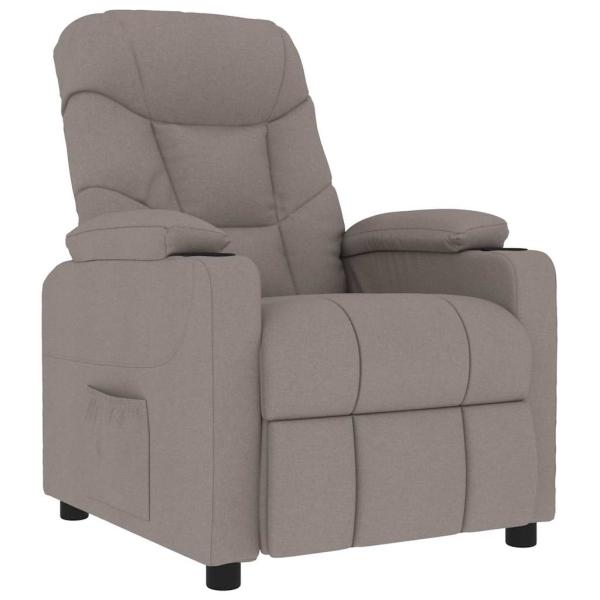 Massagesessel Taupe Stoff