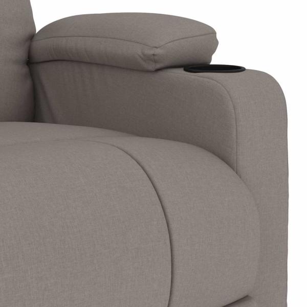 Massagesessel Taupe Stoff