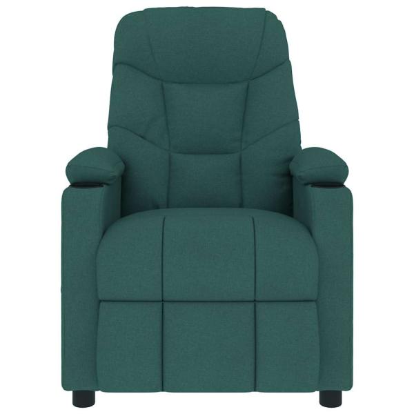 Massagesessel Dunkelgrün Stoff