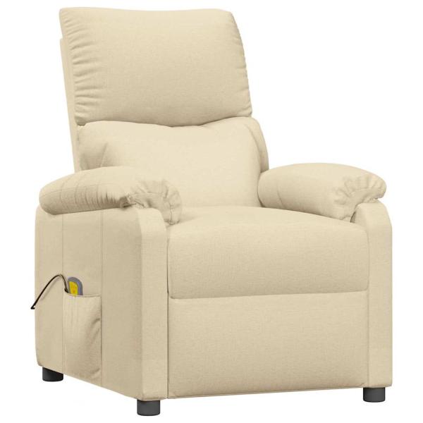 Massagesessel Creme Stoff