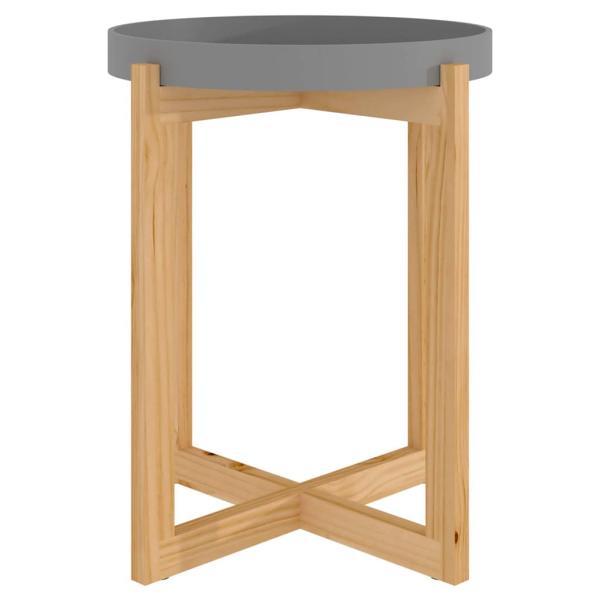 Couchtisch Grau 41x41x48,5 cm Holzwerkstoff & Massivholz Kiefer