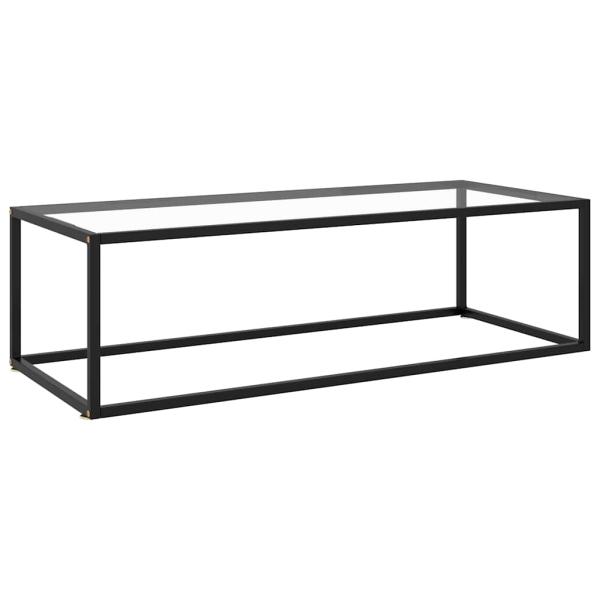 ARDEBO.de - Couchtisch Schwarz mit Hartglas 120x60x35 cm