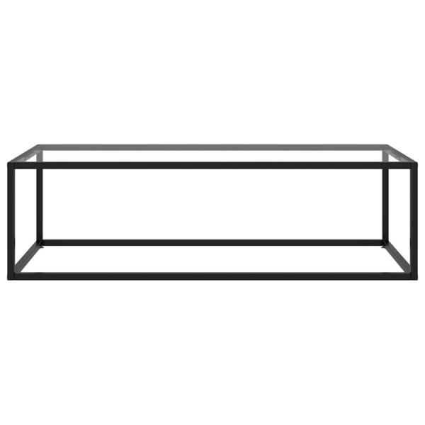 Couchtisch Schwarz mit Hartglas 120x60x35 cm
