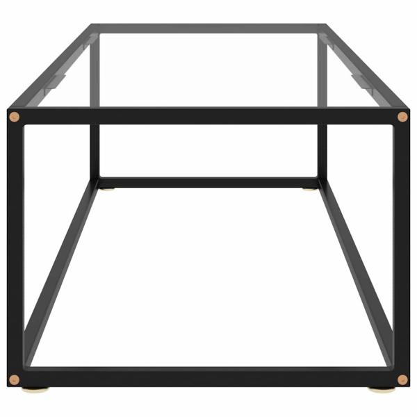 Couchtisch Schwarz mit Hartglas 120x60x35 cm