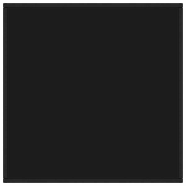 Couchtisch Schwarz mit Schwarzem Glas 80x80x35 cm