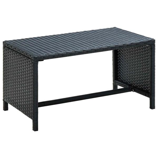 ARDEBO.de - Couchtisch Schwarz 70×40×38 cm Poly Rattan