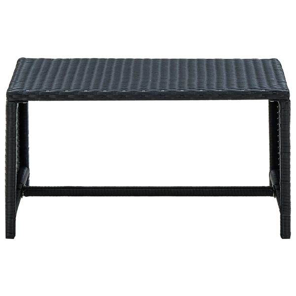 Couchtisch Schwarz 70×40×38 cm Poly Rattan