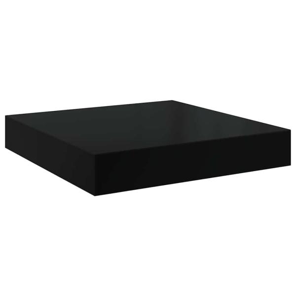 Schweberegal Hochglanz-Schwarz 23x23,5x3,8 cm MDF