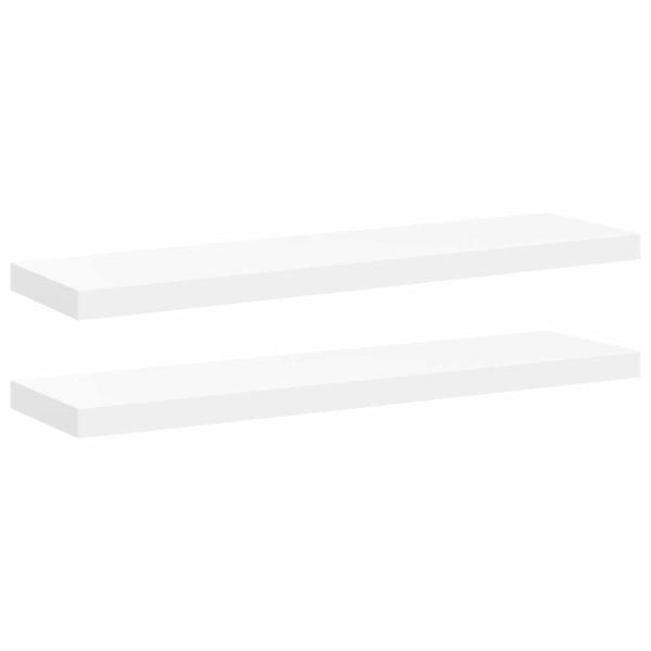 Schweberegale 2 Stk. Wei? 90x23,5x3,8 cm MDF