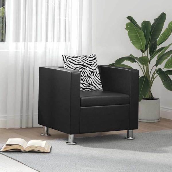 ARDEBO.de - Sessel Schwarz Kunstleder