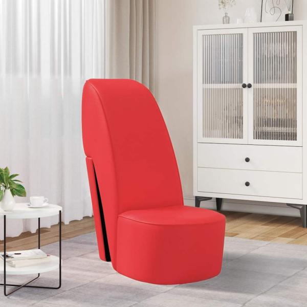 ARDEBO.de - Stuhl in Stöckelschuh-Form Rot Kunstleder