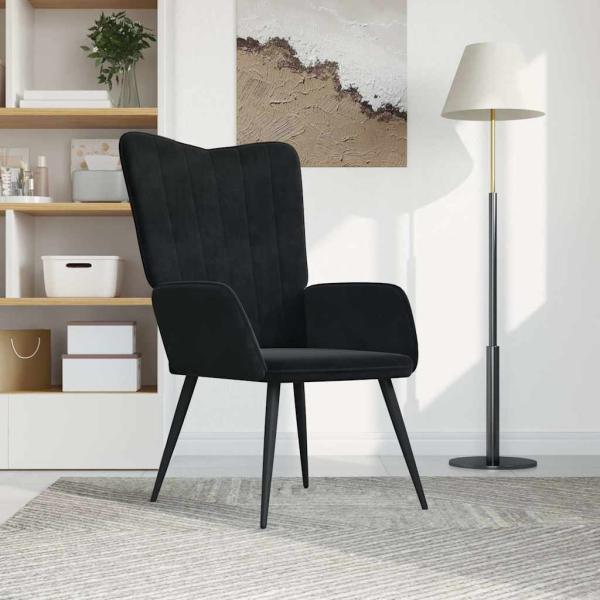 ARDEBO.de - Relaxsessel Schwarz Samt