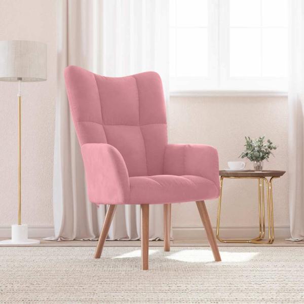 ARDEBO.de - Relaxsessel Rosa Samt