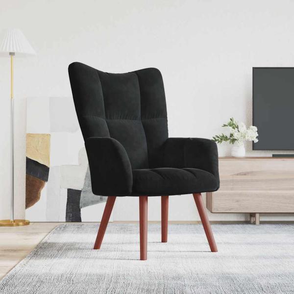 ARDEBO.de - Relaxsessel Schwarz Samt